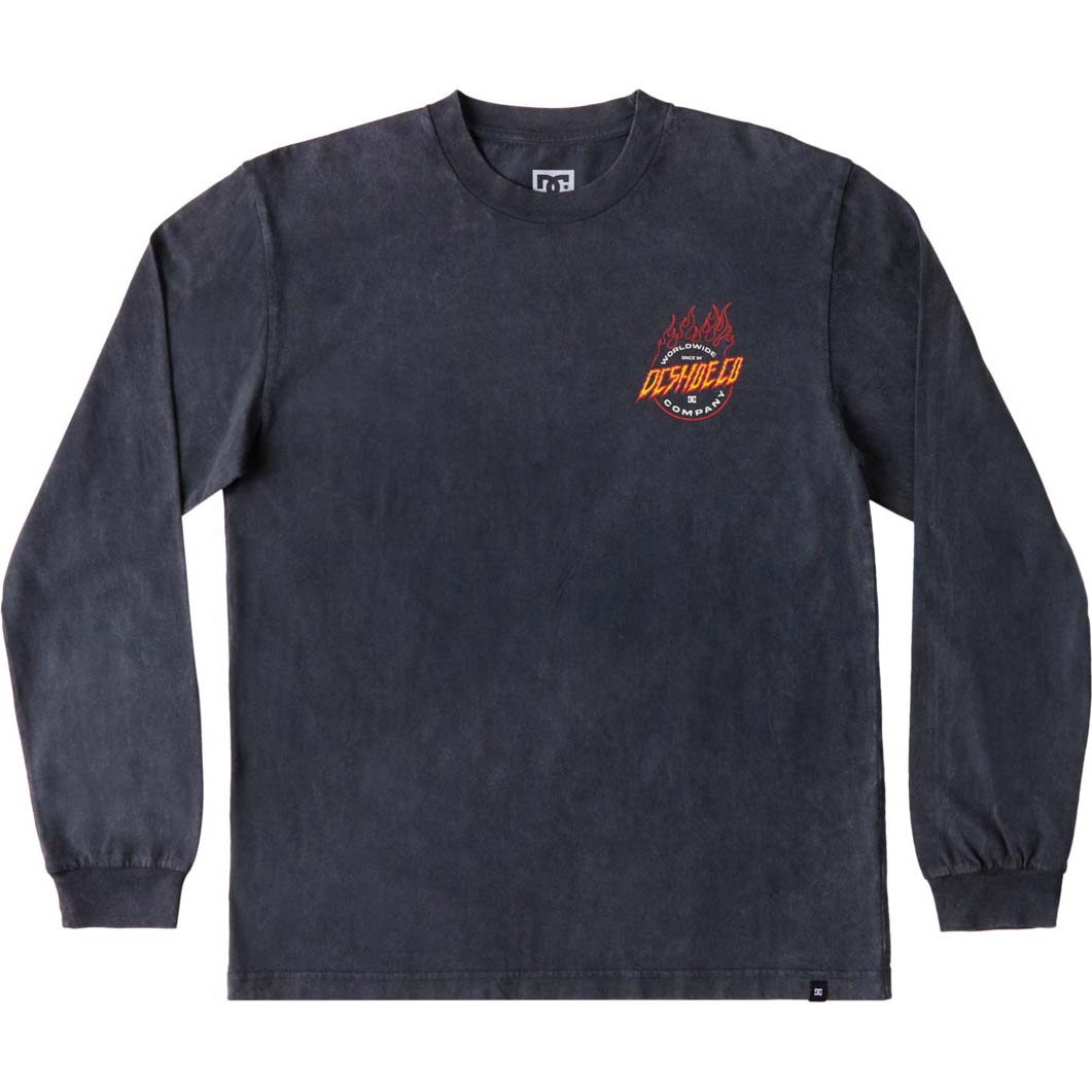DC Fiery L/S T Shirt - Black