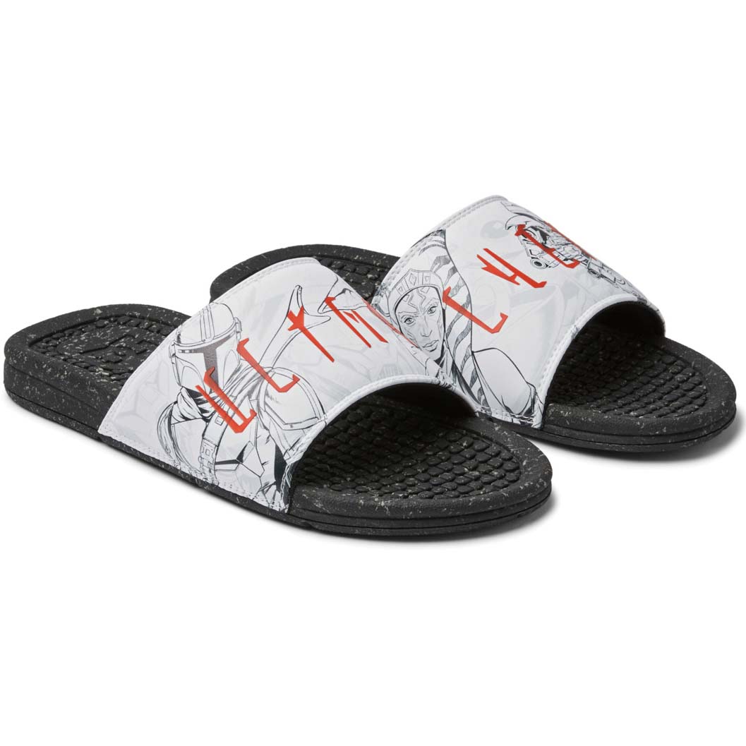 DC x Mandalorian Bolsa Flip-Flops - Black/White/Orange