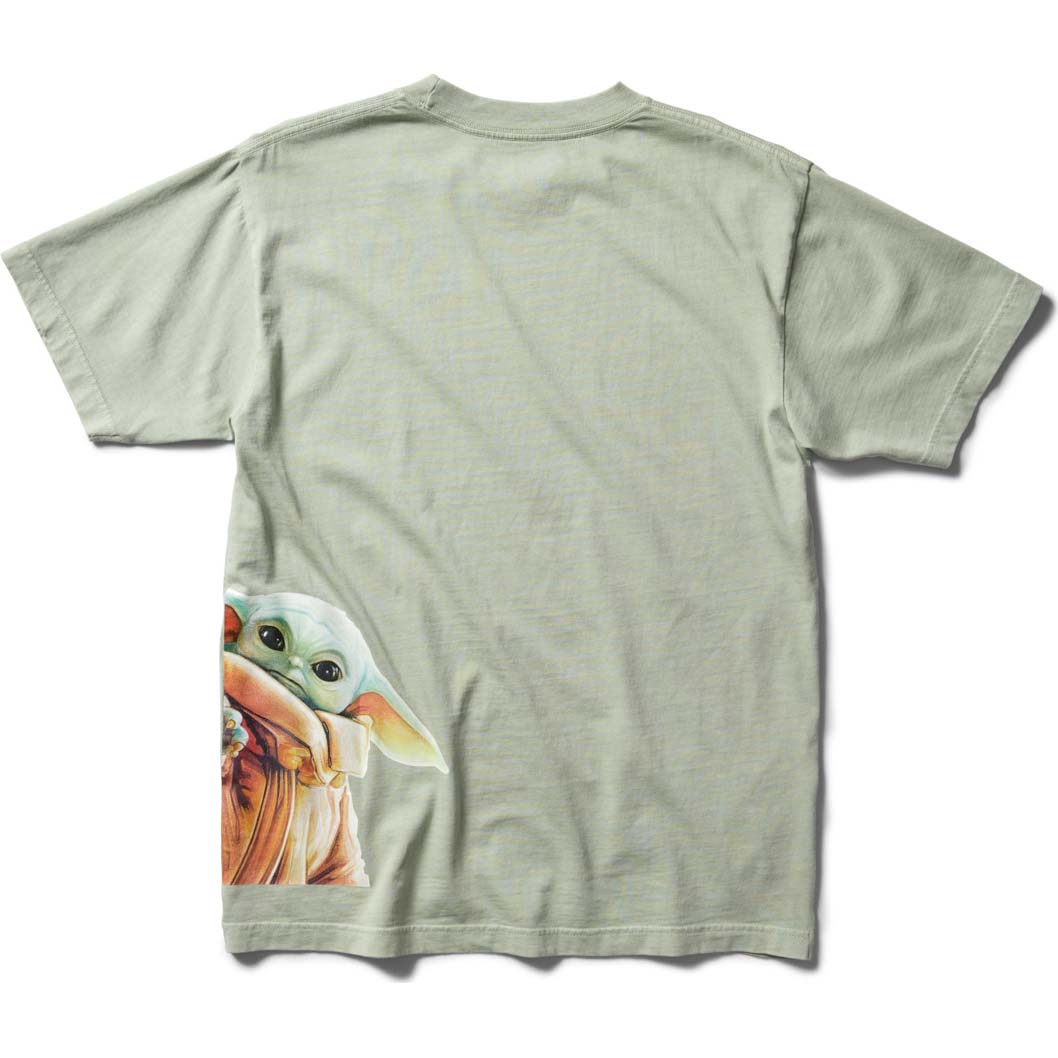 DC x Mandalorian Gogu The Child T Shirt - Slit Green Enzyme Wash