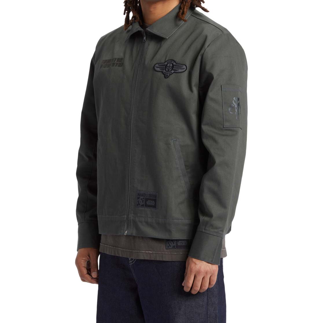 DC x Mandalorian Mando Bounty Hunter Jacket - Dark Shadow