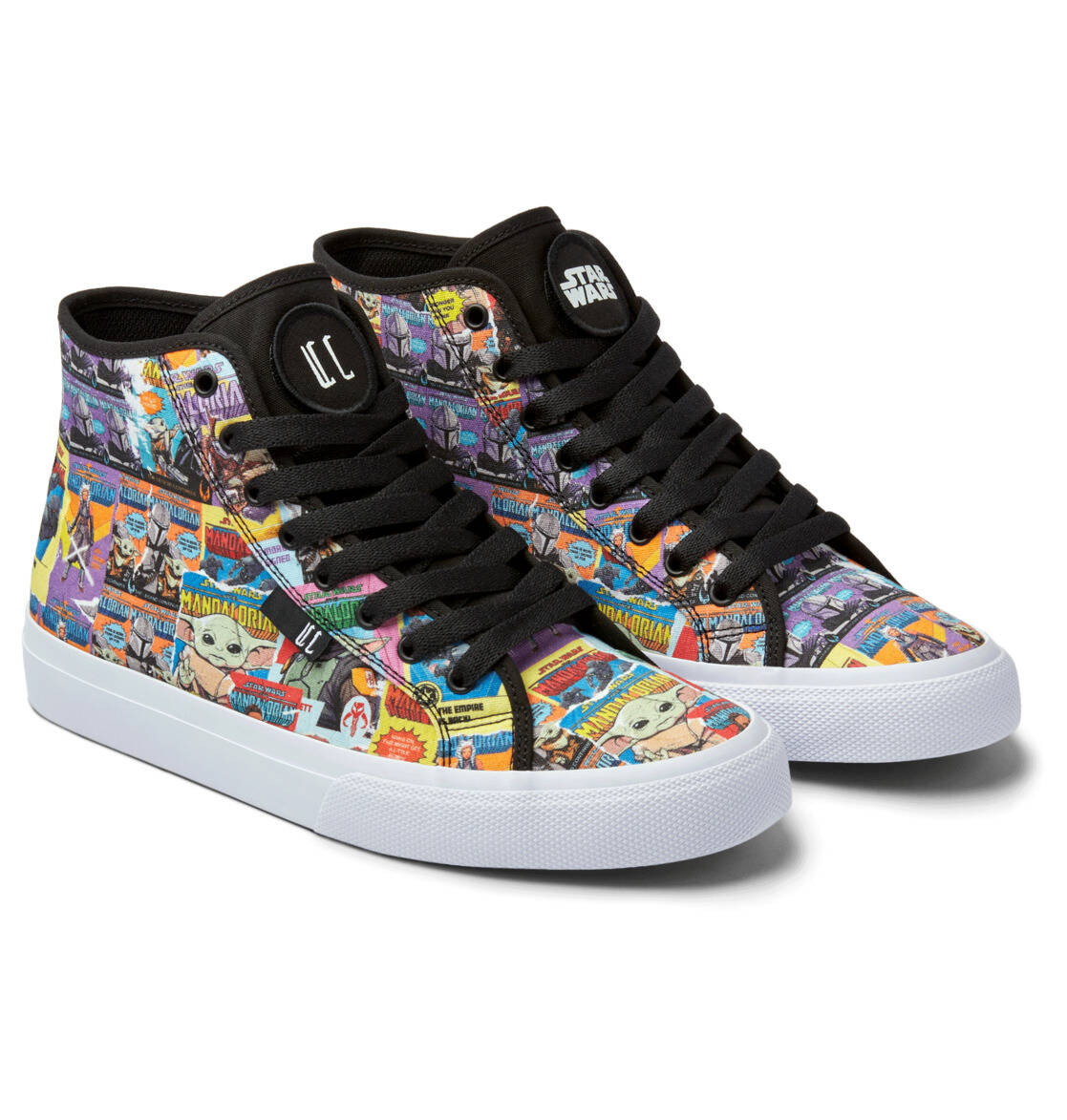 DC x Mandalorian Manual Hi Skate Shoes - Black/Multi