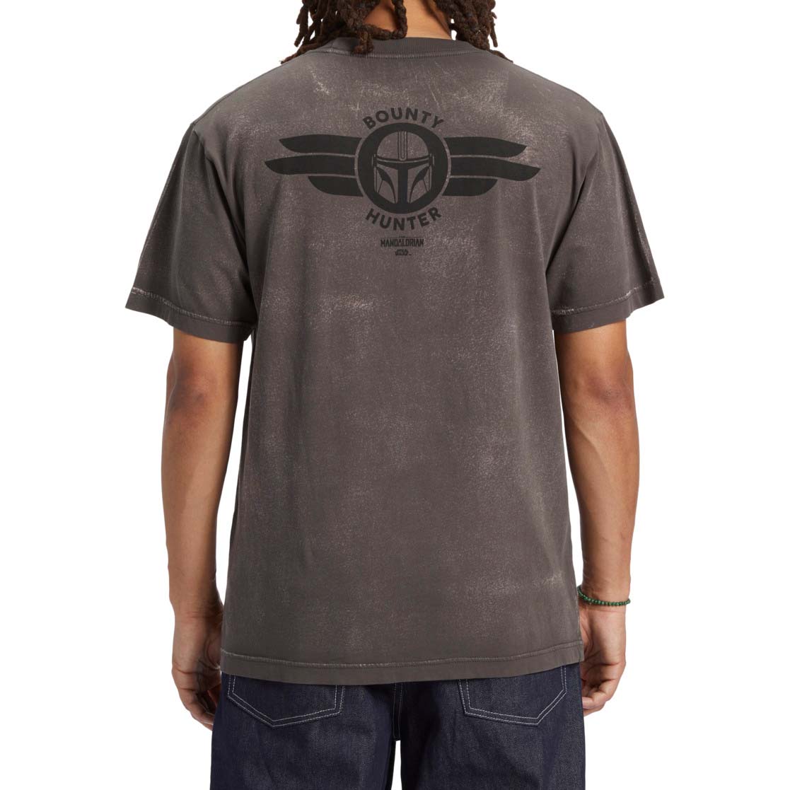 DC x Mandalorian Mando Travel T Shirt - Dark Shadow Rain Wash