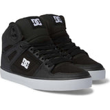 DC Pure High-Top Skate Shoes - Black/Black/White