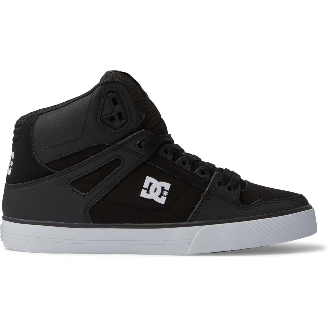 DC Pure High-Top Skate Shoes - Black/Black/White