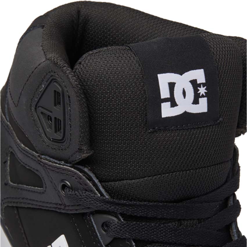 DC Pure High-Top Skate Shoes - Black/Black/White