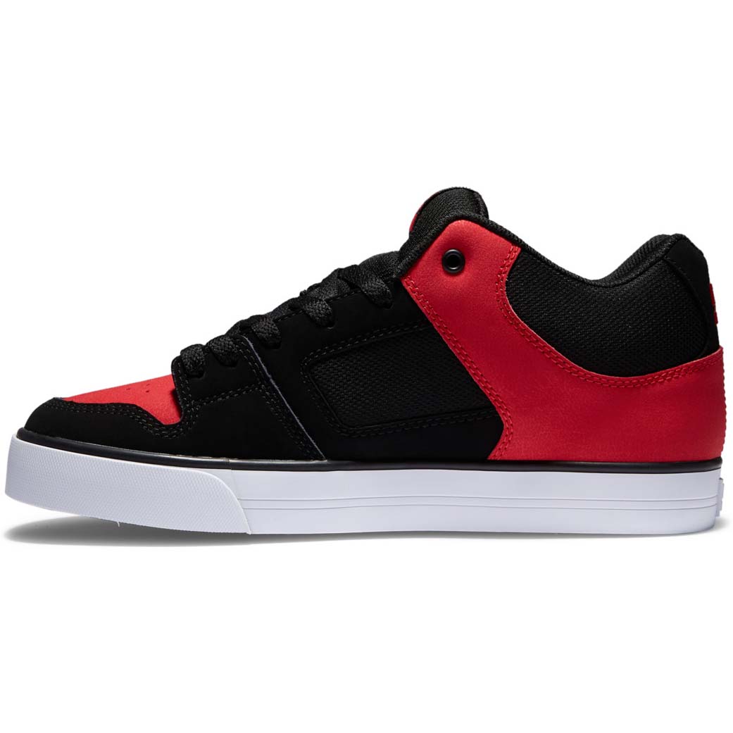 DC Pure Mid Skate Shoes - Black/Red