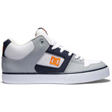 DC Pure Mid Skate Shoes - White/Grey/Orange