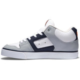 DC Pure Mid Skate Shoes - White/Grey/Orange