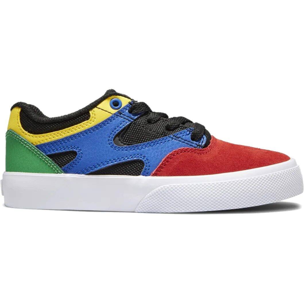 DC Kalis Vulc Youth Skate Shoes - Black/Multi UK 3