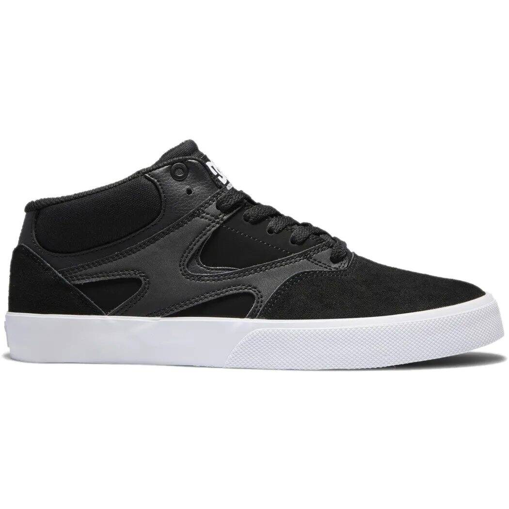DC Kalis Vulc Mid Skate Shoes - Black/Black/White UK 8