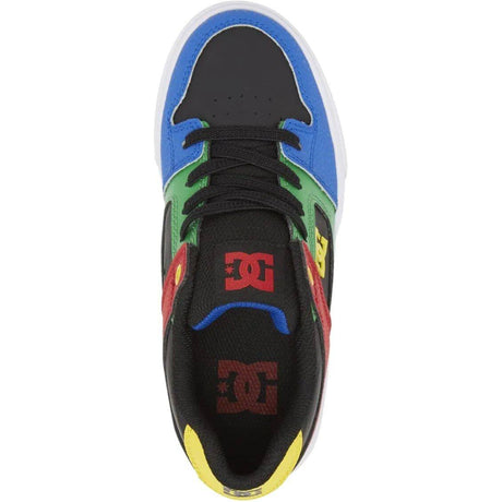 DC Pure Elastic Youth Skate Shoes - Black/Multi/White