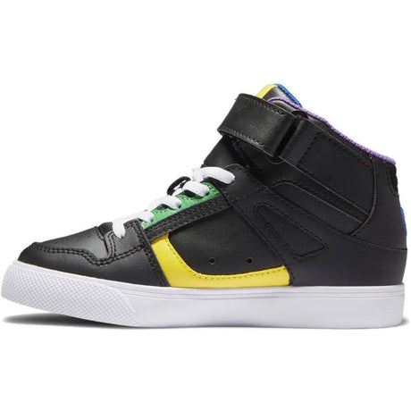 DC Pure High-Top EV Youth Skate Shoes - Black/Multi