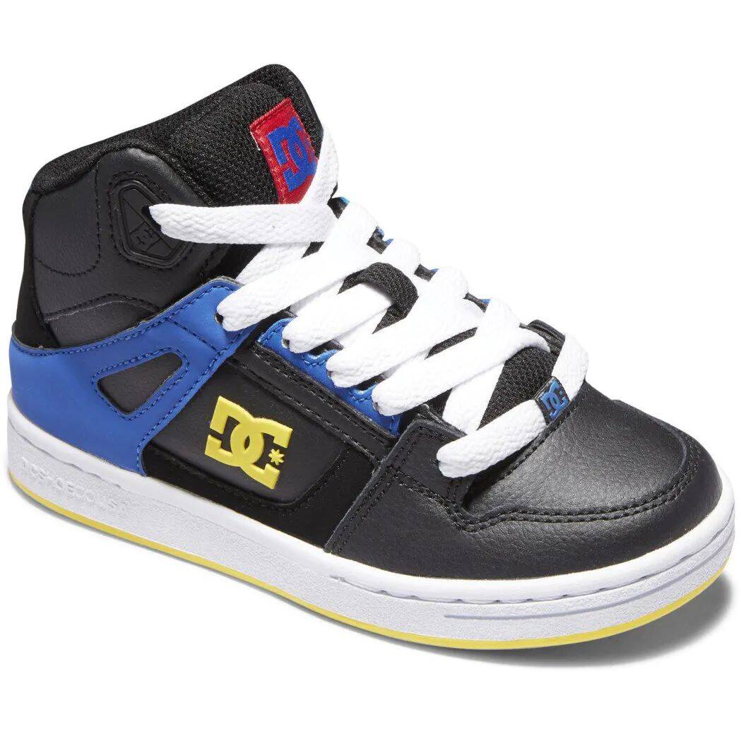 DC Pure High-Top Youth Skate Shoes - Black/Multi