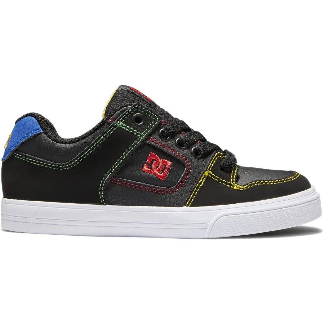DC Pure Youth Skate Shoes - Black/Multi UK 4