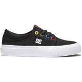 DC Trase Youth Skate Shoes - Black/Multi/White