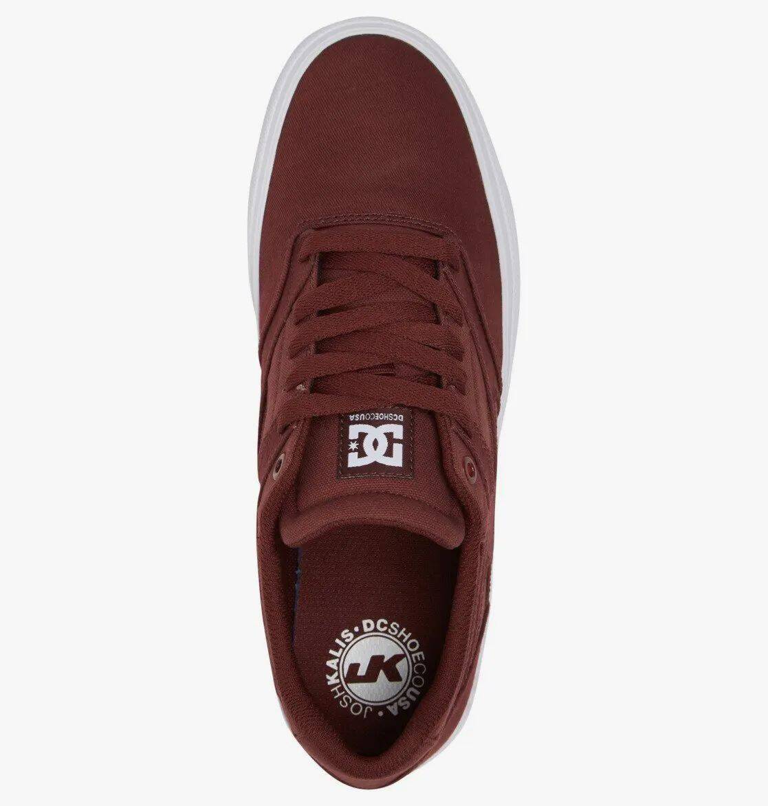 DC Kalis Vulc Skate Shoes - Burgundy