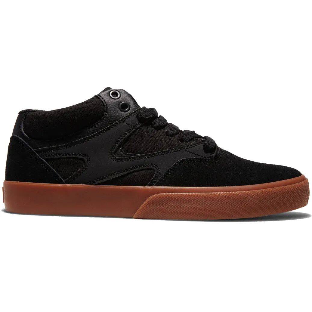 DC Kalis Vulc Mid Skate Shoes - Black/Black/Gum