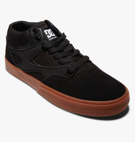 DC Kalis Vulc Mid Skate Shoes - Black/Black/Gum