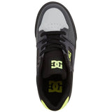 DC Pure Elastic Kids Skate Shoes - Black/Grey/Yellow