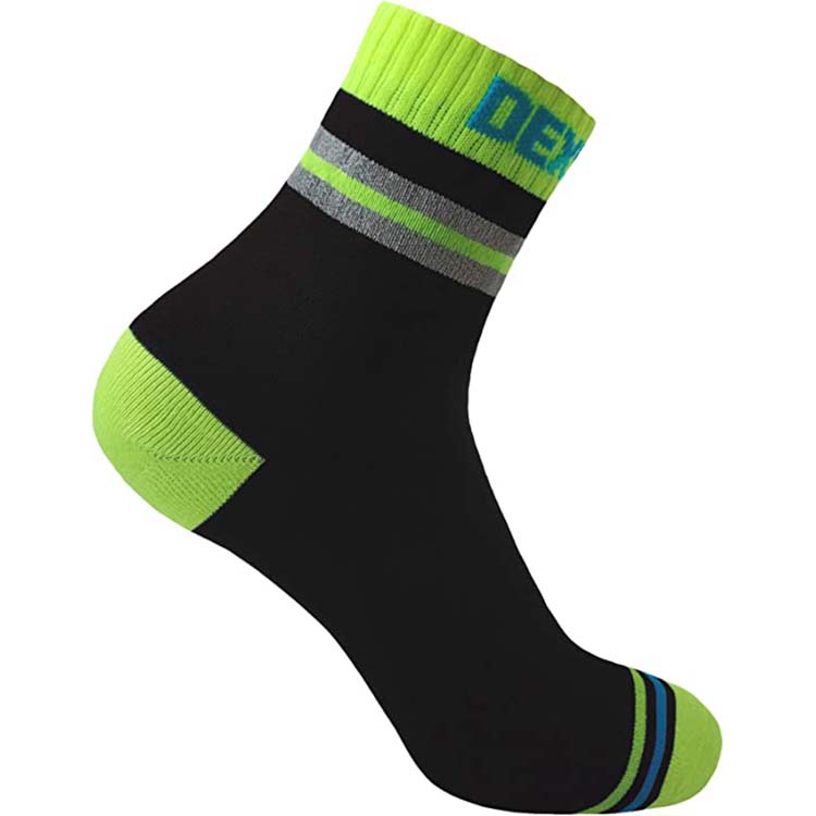 Dexshell Pro Visibility Socks - Black/Hi-Vis Yellow Stripe