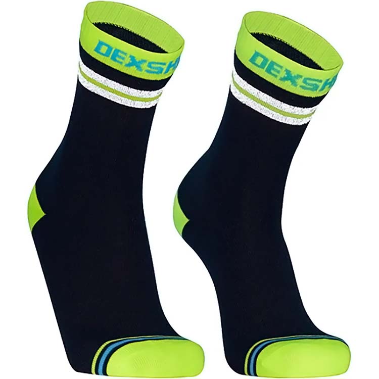 Dexshell Pro Visibility Socks - Black/Hi-Vis Yellow Stripe