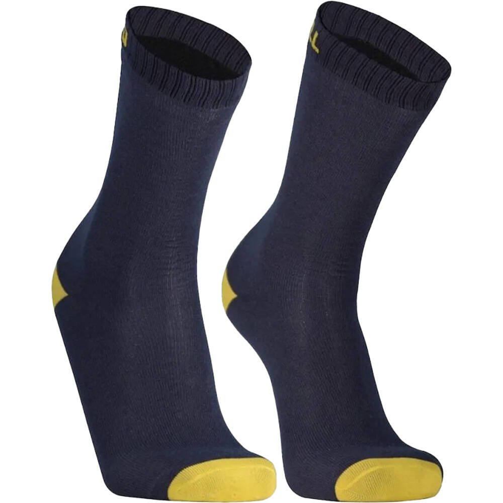 Dexshell Ultra Thin Crew Socks - Navy/Lime/Yellow