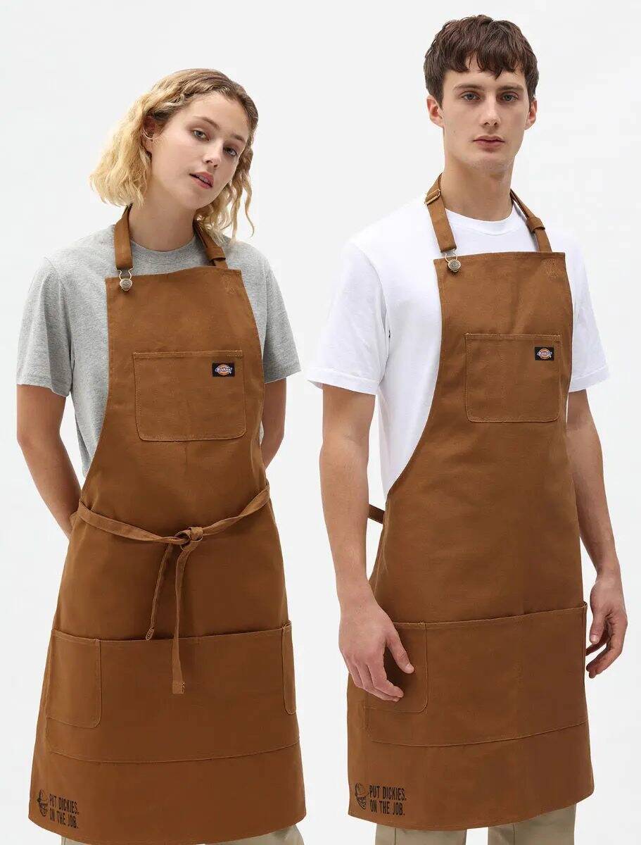 Dickies Bib Work Apron - Brown Duck
