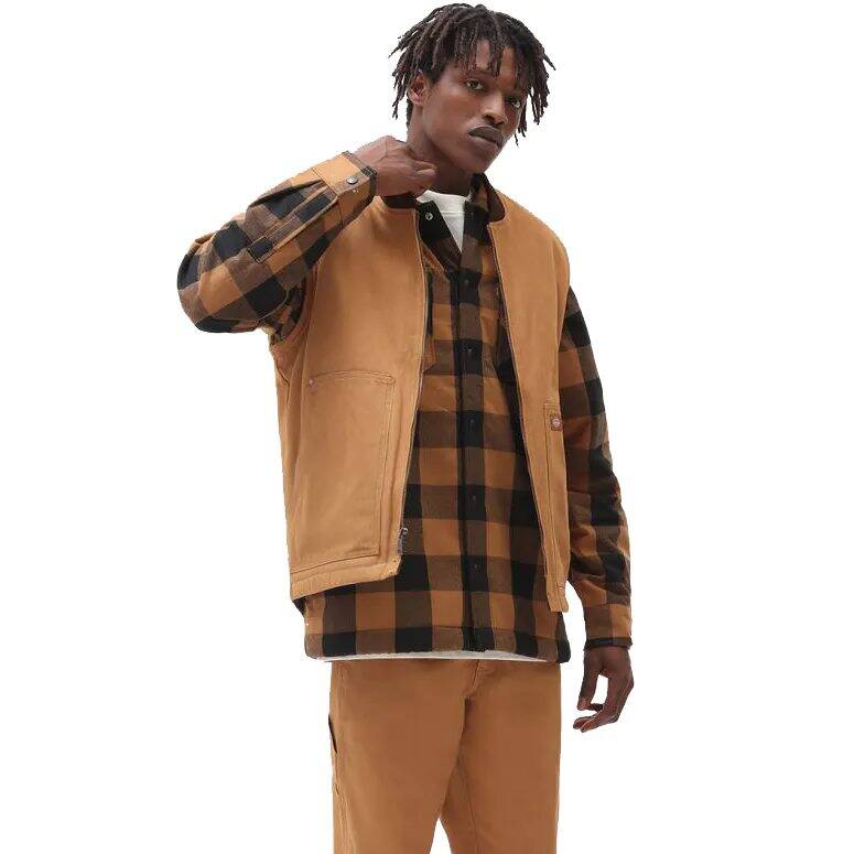 Dickies Duck Canvas Vest Jacket - Brown Duck MED