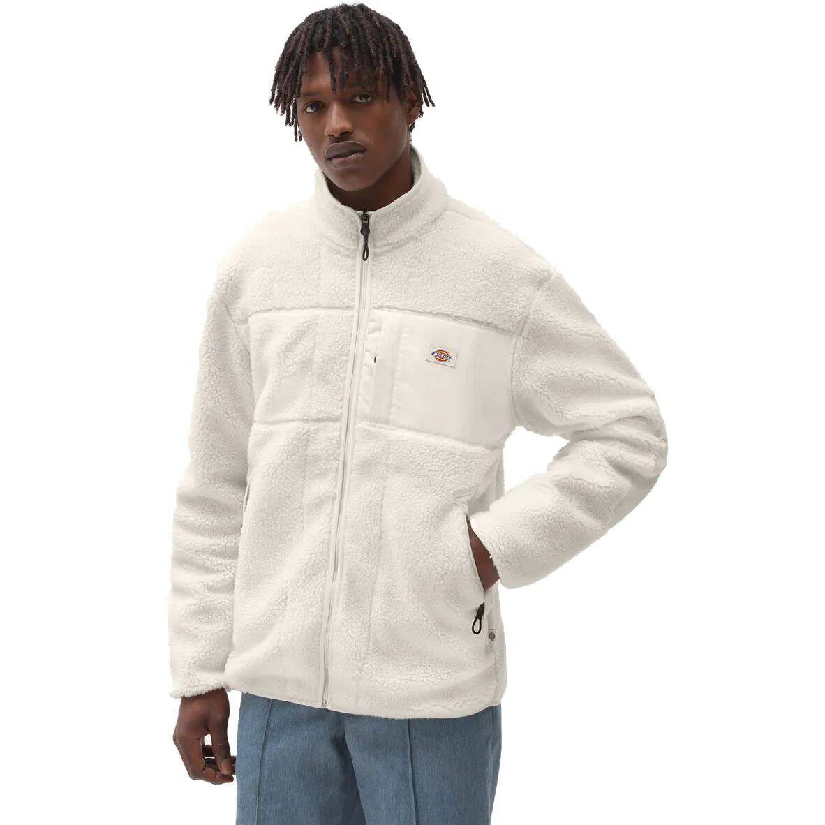 Dickies Red Chute Sherpa Fleece Jacket - Ecru