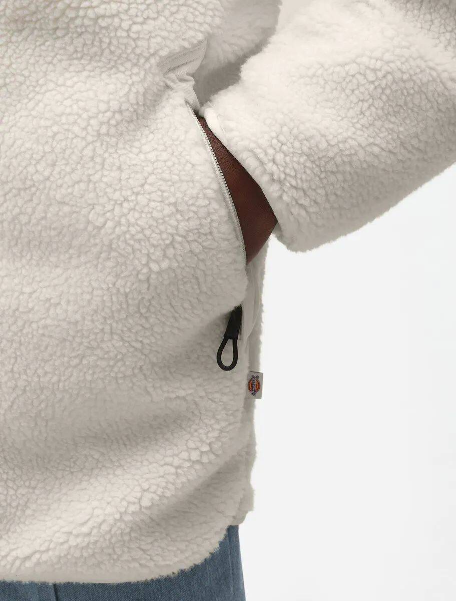 Dickies Red Chute Sherpa Fleece Jacket - Ecru