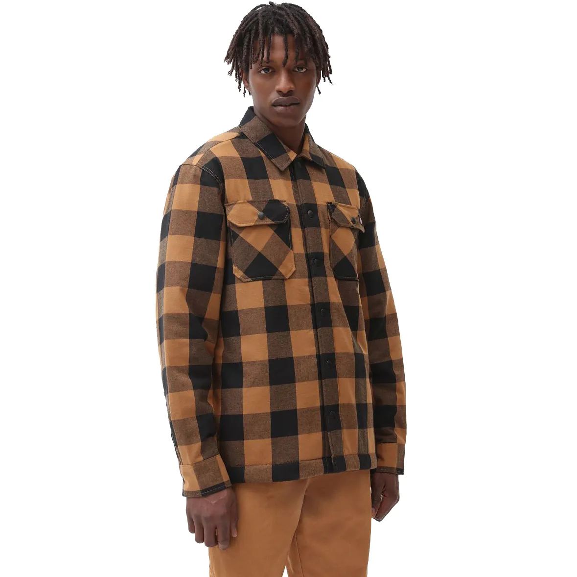 Dickies Sherpa Lined Sacramento Shirt - Brown Duck