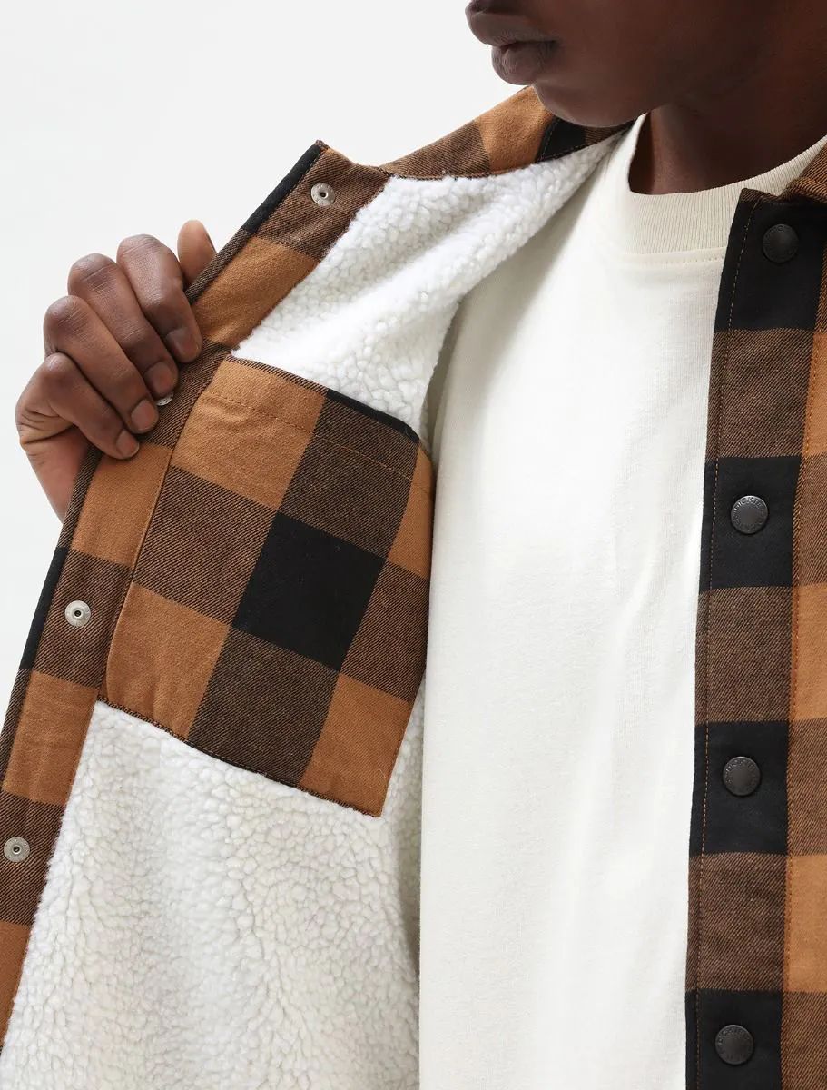 Dickies Sherpa Lined Sacramento Shirt - Brown Duck