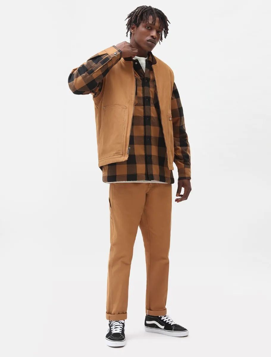 Dickies Sherpa Lined Sacramento Shirt - Brown Duck