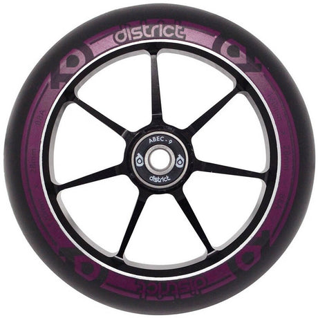 District 28mm Dual Width Core 110mm Scooter Wheel  - Black/Pink