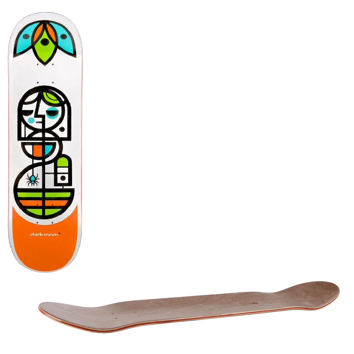 Darkroom Hyperlotus Orange Skateboard Deck - 8"