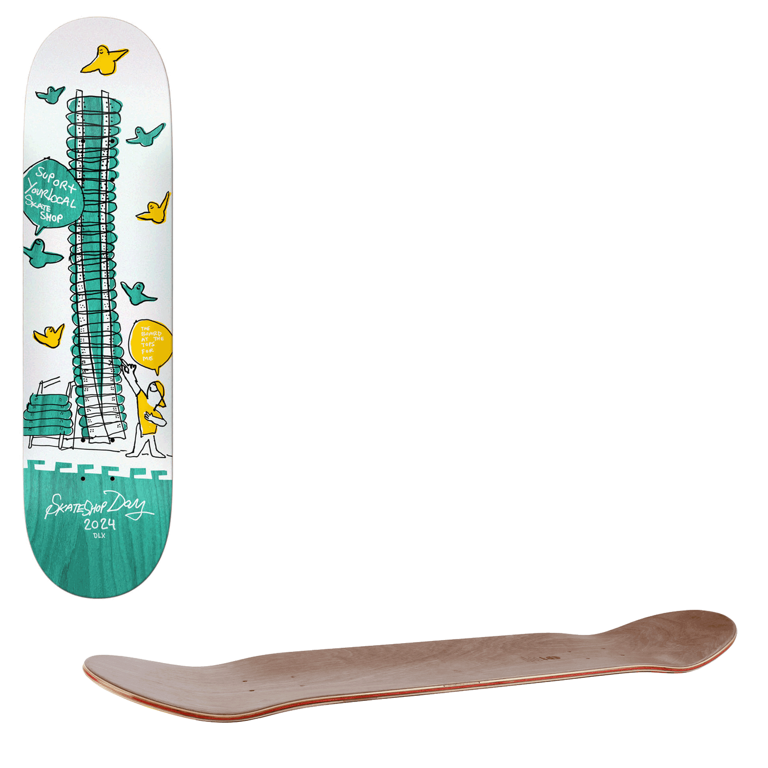 Deluxe SSD Shopkeepers Skateboard Deck - 8.06"