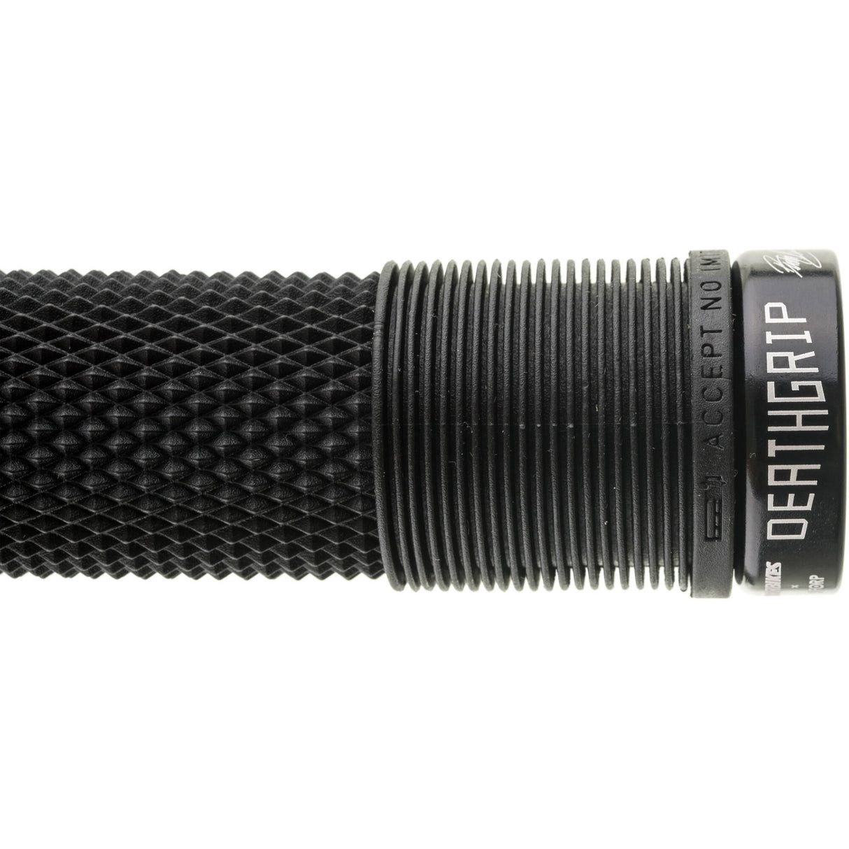 DMR Brendog DeathGrip Thick Flangeless Mountain Bike Grips - Fluro Yellow