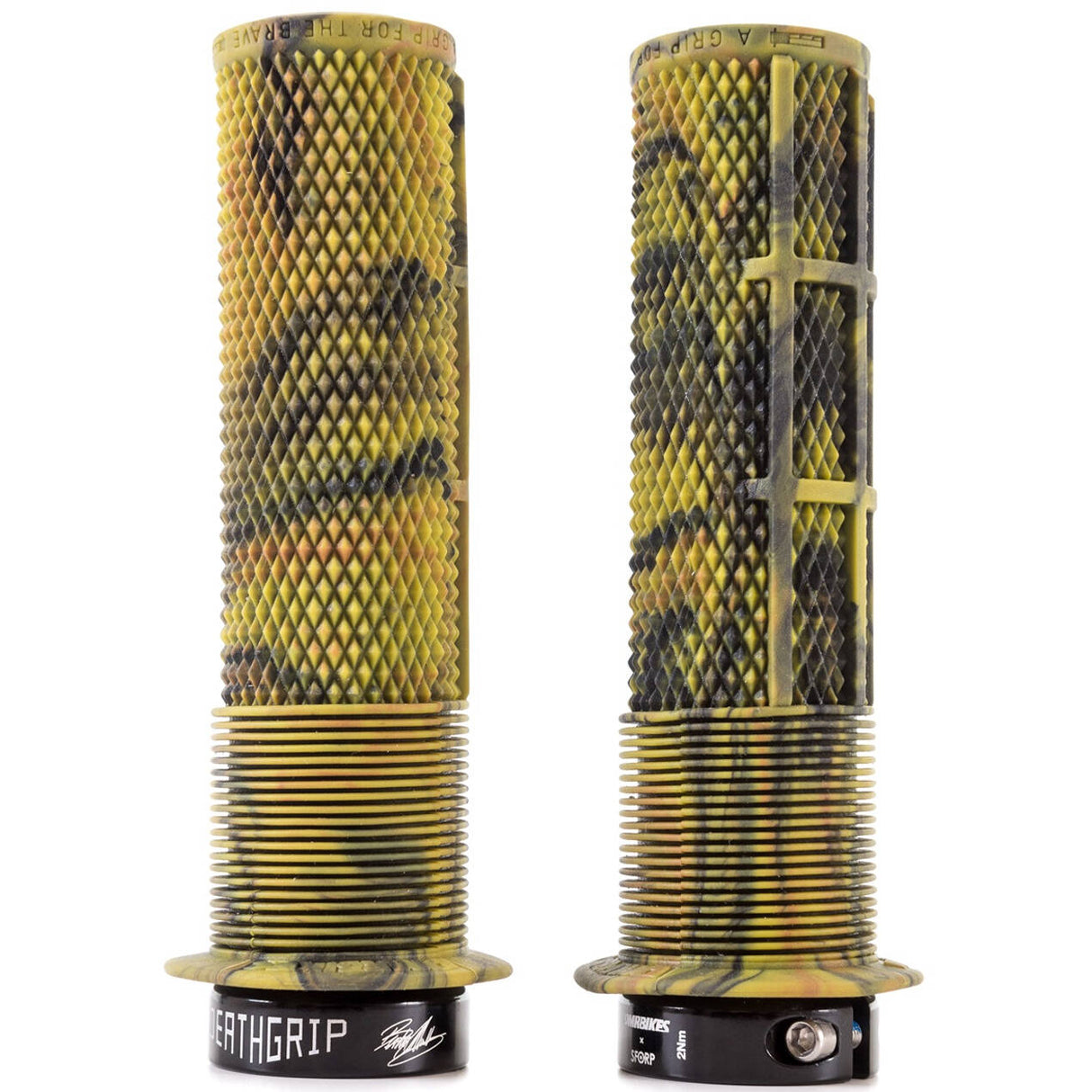 DMR Brendog DeathGrip Thin Flanged Mountain Bike Grips - Camo