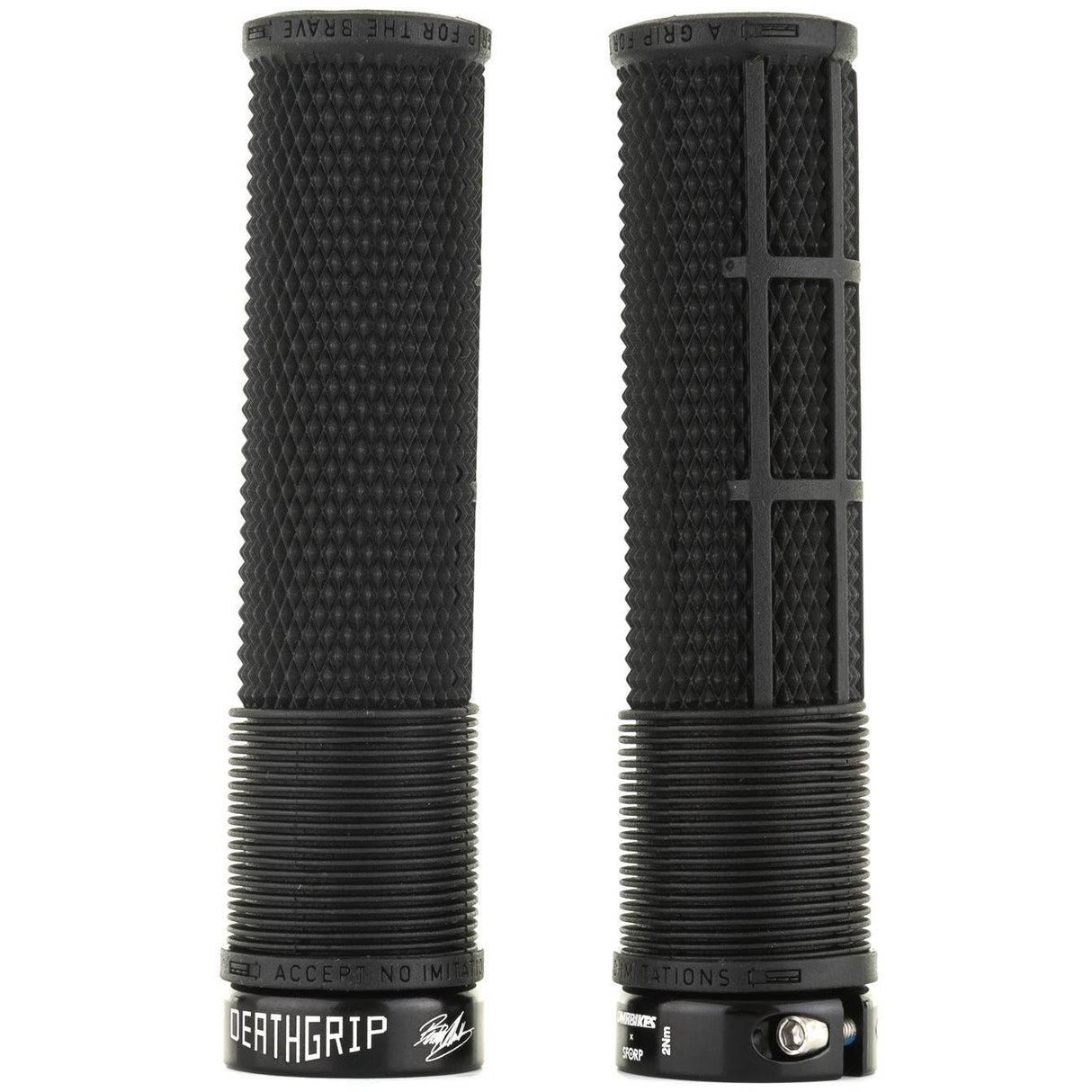 DMR Brendog DeathGrip Thin Flangeless Mountain Bike Grips - Black