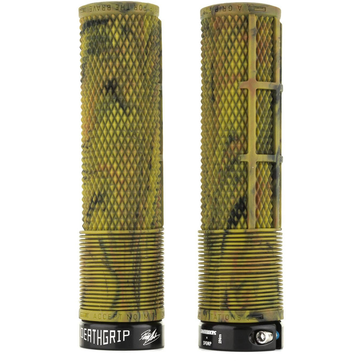 DMR Brendog DeathGrip Thin Flangeless Mountain Bike Grips - Camo