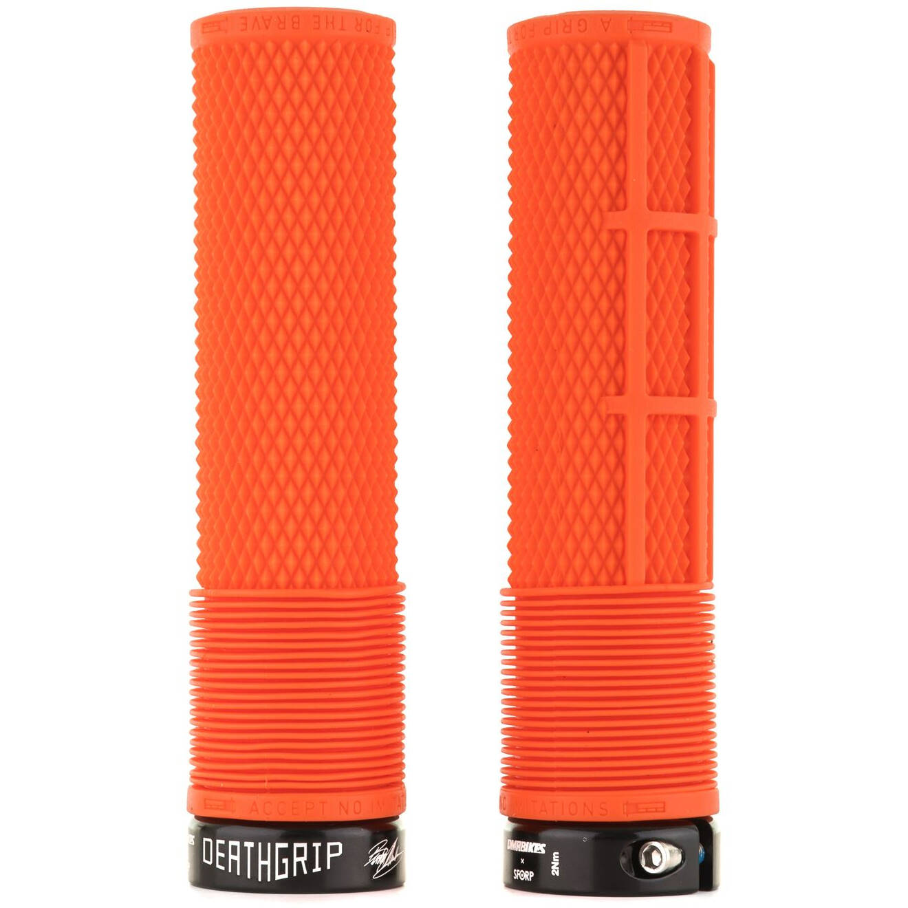 DMR Brendog DeathGrip Thin Flangeless Mountain Bike Grips - Tango
