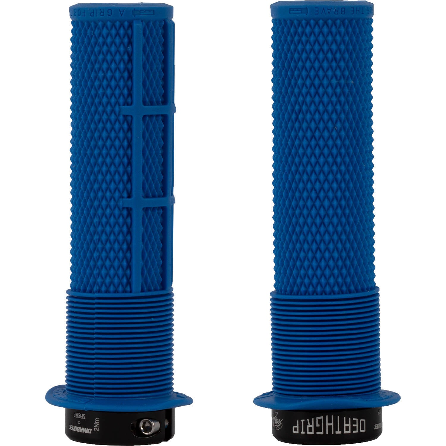 DMR Brendog DeathGrip Thick Flanged Mountain Bike Grips - Navy Blue
