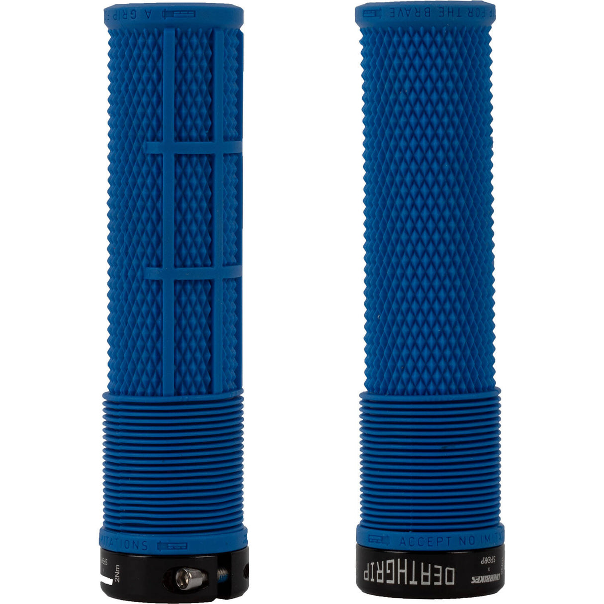 DMR Brendog DeathGrip Thin Flangeless Mountain Bike Grips - Navy Blue