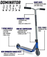 Dominator Ranger Stunt Scooter - Blue/Grey