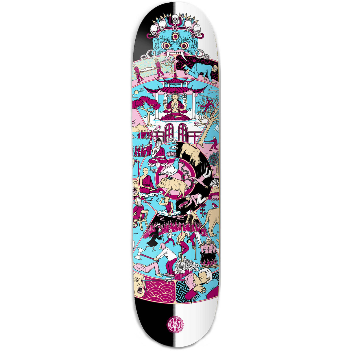 Drawing Boards Wheel Of Life Yama Skateboard Deck 8.25''