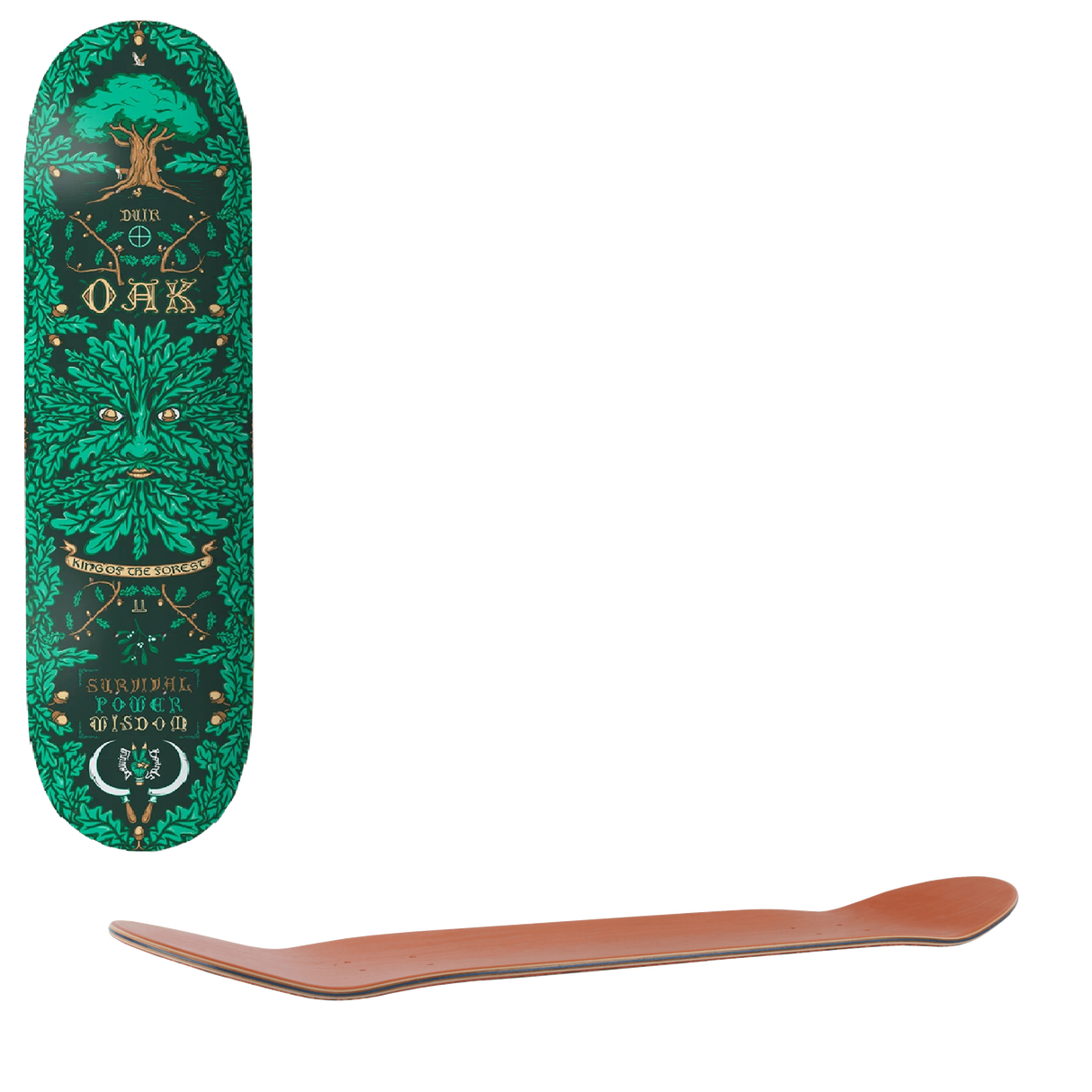 Drawing Boards Tree Spirits Skateboard Deck - Oak 7.75"
