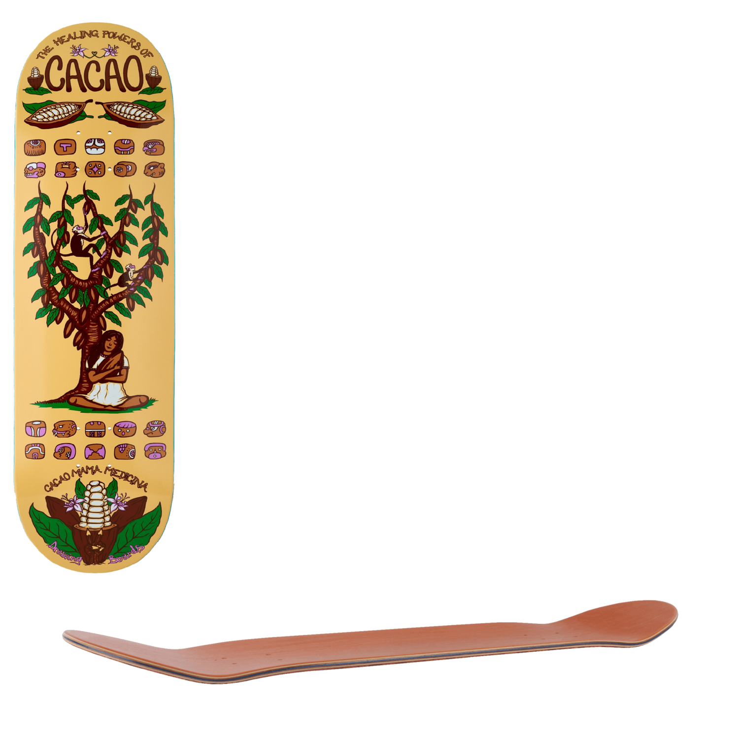 Drawing Boards Healing Series Skateboard Deck - Cacao 8.25"