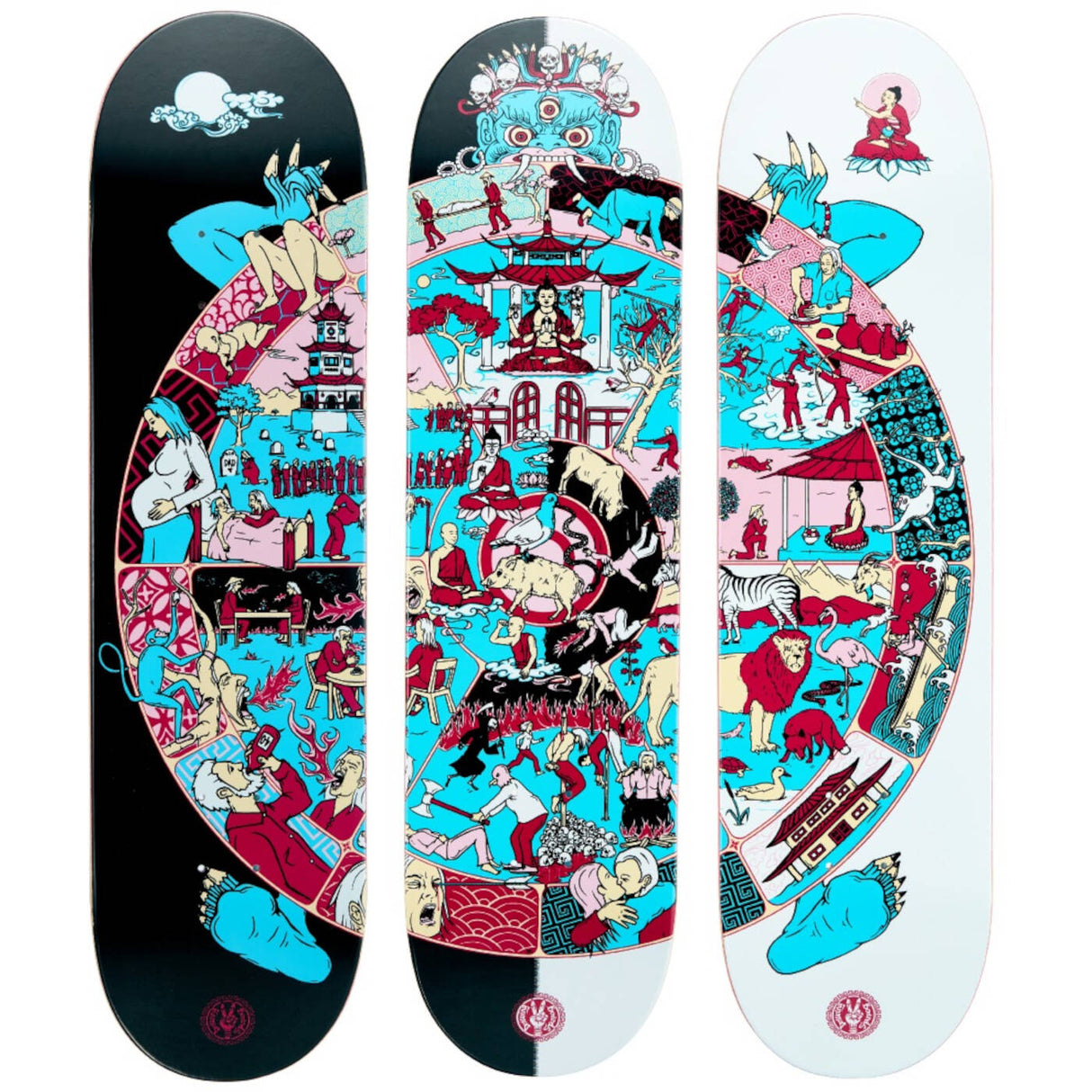 Drawing Boards Wheel Of Life Skateboard Deck - Set 8.25" (3 Decks)