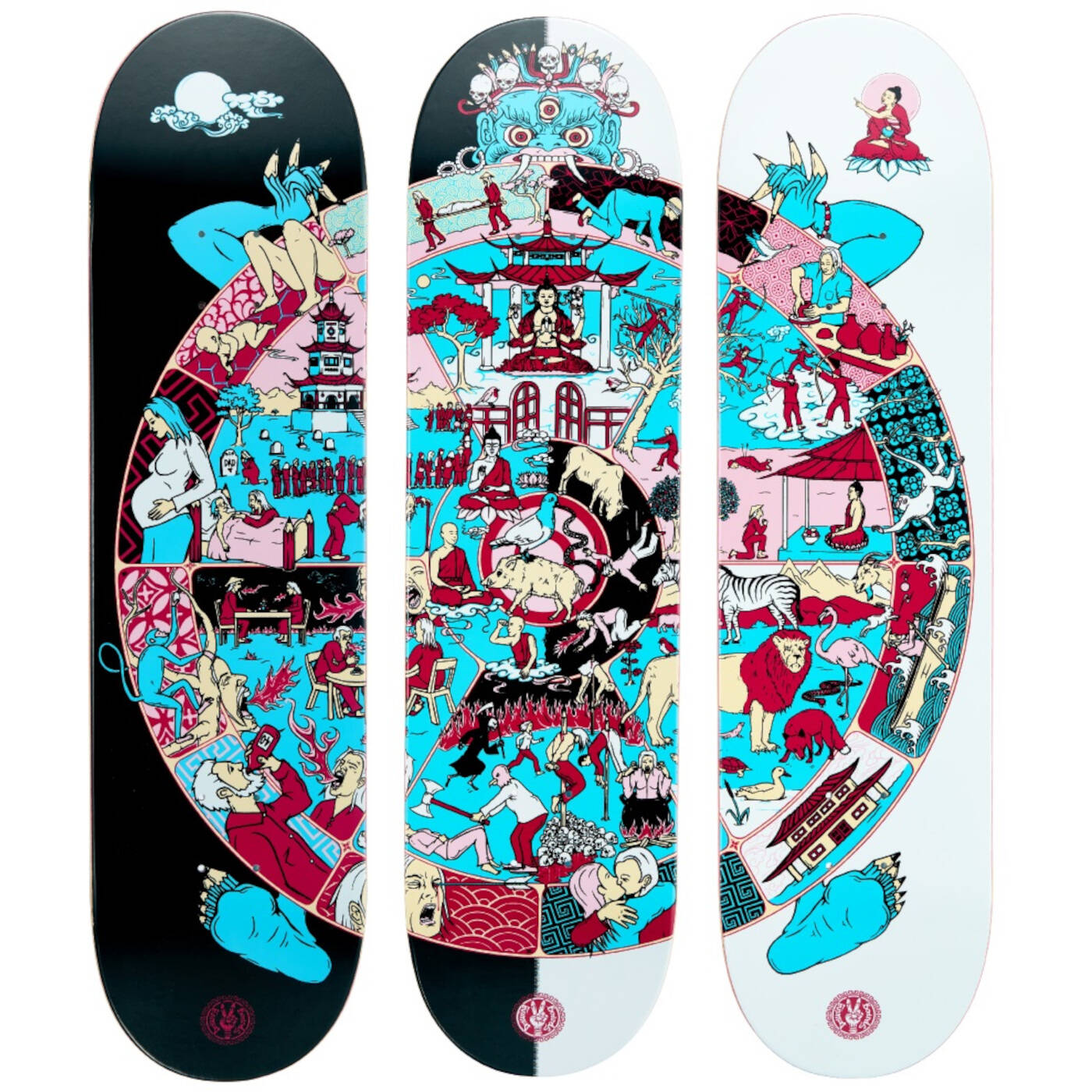 Drawing Boards Wheel Of Life Skateboard Deck - Set 8.25" (3 Decks)