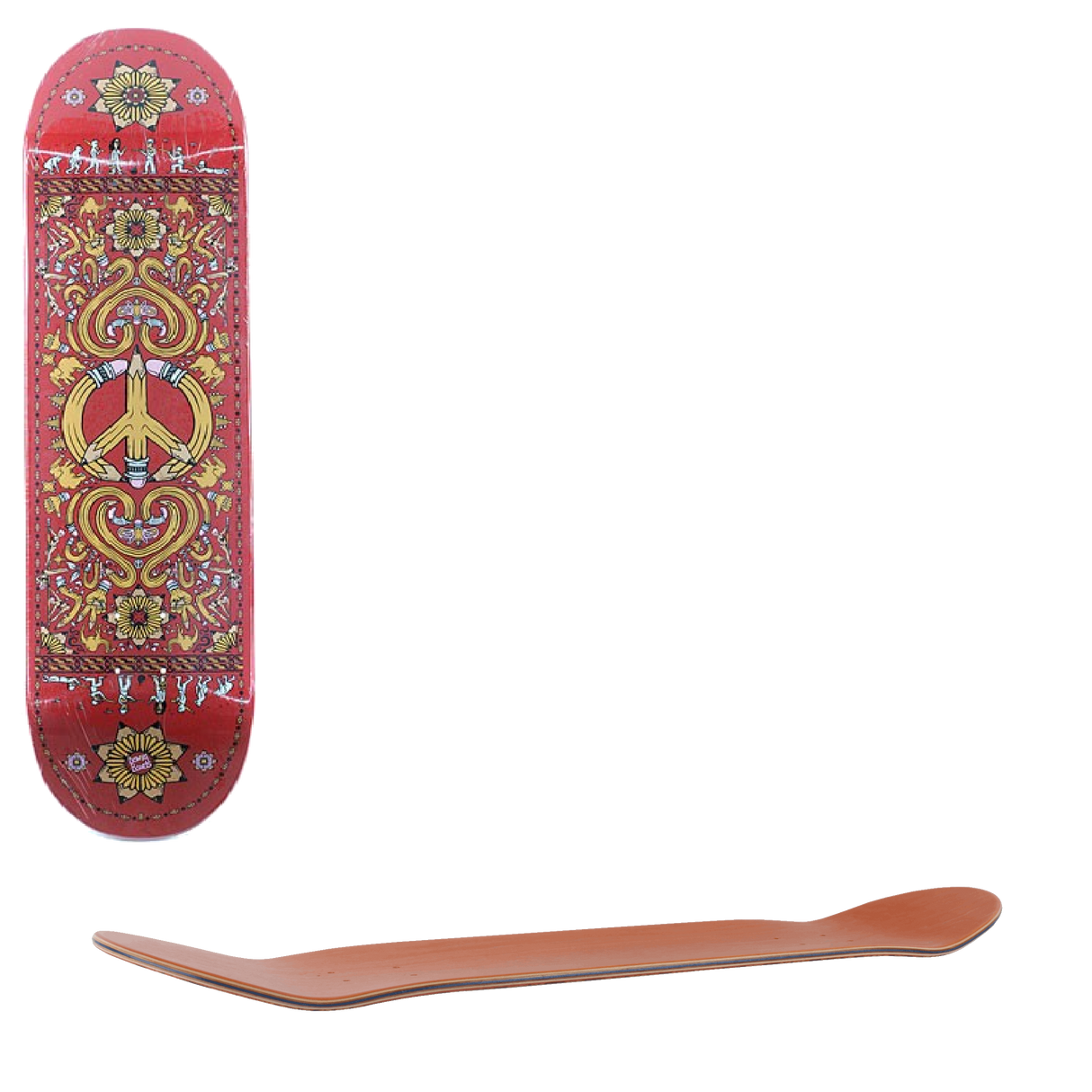 Drawing Boards Peace Skateboard Deck - 8.25"